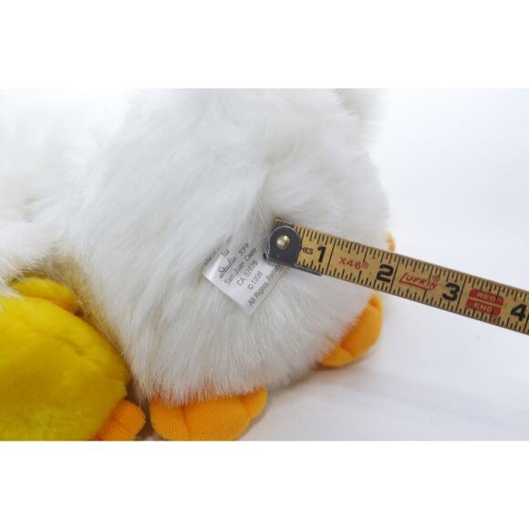 Studio 33 1998 Fluffy White Duck with Chicks Plush, Stuffed Animal Mother Babies - Picture 4 of 5